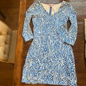 LILLY PULITZER Blue/White Dress - XS